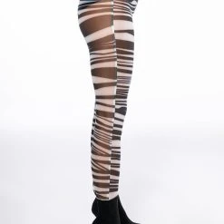 SET YOU STRAIGHT MESH LEGGING -helmut shop set you straight mesh legging black white 4 4