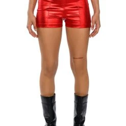 SEXY HOT PANT FAUX LEATHER FASHION SHORT -helmut shop sexy hot pant faux leather fashion short red 1 1