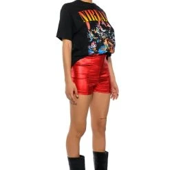 SEXY HOT PANT FAUX LEATHER FASHION SHORT -helmut shop sexy hot pant faux leather fashion short red 5 5