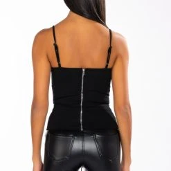 SEXY LIL THANG LACE UP CORSET TANK -helmut shop sexy lil thang lace up corset tank black 5 5