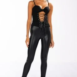 SEXY LIL THANG LACE UP CORSET TANK -helmut shop sexy lil thang lace up corset tank black 7 7