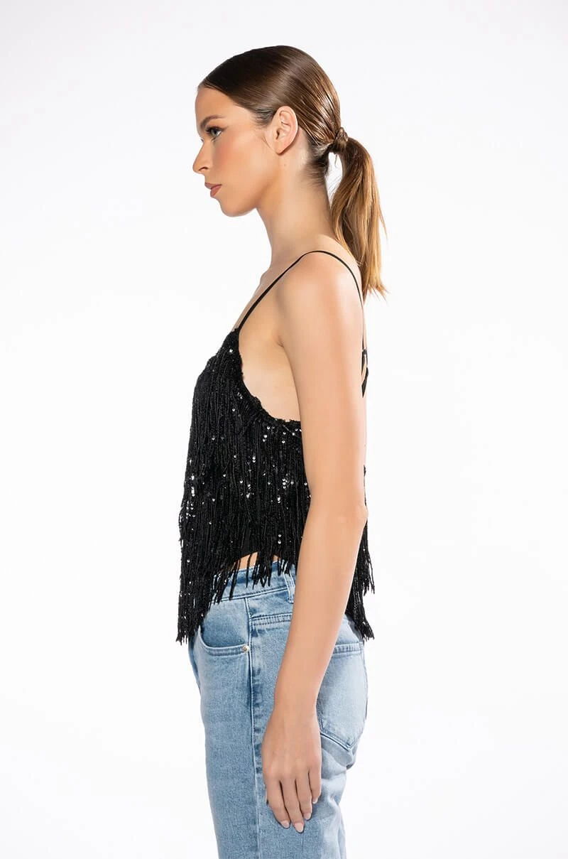 SHAKE IT SEQUIN FRINGE TANK TOP 4 SHAKE IT SEQUIN FRINGE TANK TOP - Image 2