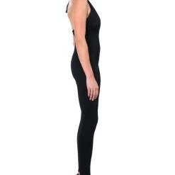 SHES SLEEK DOUBLE LAYER HALTER CATSUIT -helmut shop shes sleek double layer halter catsuit black 14 14