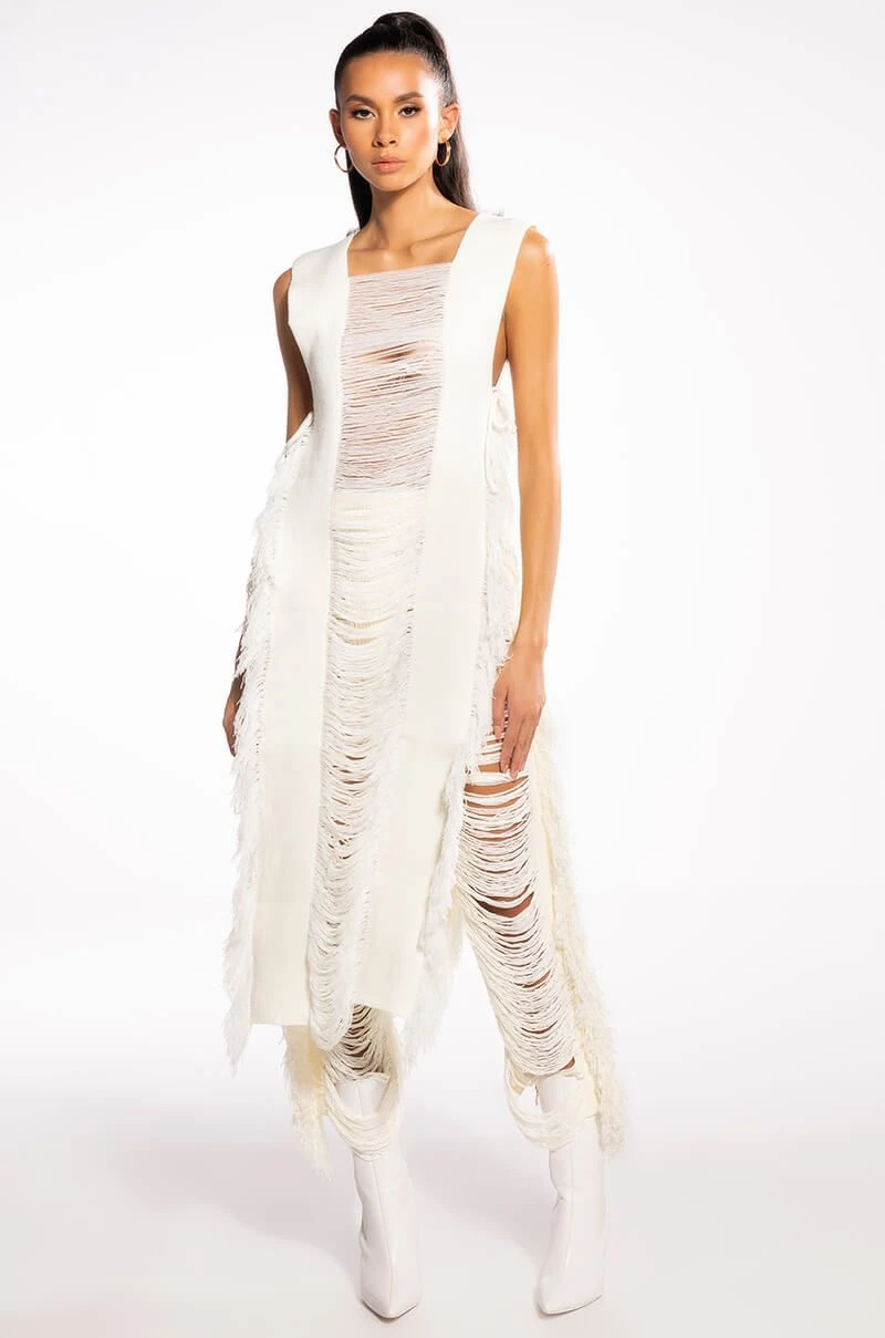 SHREDDED OPEN SIDES KNIT TOP 5 SHREDDED OPEN SIDES KNIT TOP - Image 3