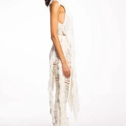 SHREDDED OPEN SIDES KNIT TOP 11 SHREDDED OPEN SIDES KNIT TOP -helmut shop shredded open sides knit top ivory 4 4