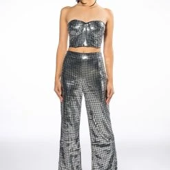 SILVER QUEEN SEQUIN CORSET -helmut shop silver queen sequin corset silver 8 8