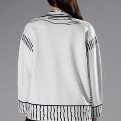 SKETCHY OVERSIZED CARDIGAN -helmut shop sketchy oversized cardigan white multi 8 8 c1
