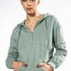 SKY'S THE LIMIT OVERSIZED HALF ZIP SWEATSHIRT -helmut shop skys the limit oversized half zip sweatshirt light green 1 1