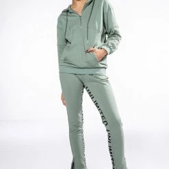 SKY'S THE LIMIT OVERSIZED HALF ZIP SWEATSHIRT -helmut shop skys the limit oversized half zip sweatshirt light green 3 3