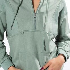 SKY'S THE LIMIT OVERSIZED HALF ZIP SWEATSHIRT -helmut shop skys the limit oversized half zip sweatshirt light green 8 8