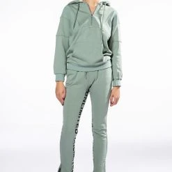 SKY'S THE LIMIT OVERSIZED HALF ZIP SWEATSHIRT -helmut shop skys the limit oversized half zip sweatshirt light green 9 9