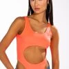 SLEEVELESS DISCO CUTOUT CHEEKY BODYSUIT