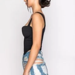 SMOKE SIGNALS CORSET TANK -helmut shop smoke signals corset tank black 5 5