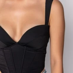 SMOKE SIGNALS CORSET TANK -helmut shop smoke signals corset tank black 7 7