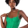 SO SWEET LACE CORSET TOP -helmut shop so sweet lace corset top green 1 1