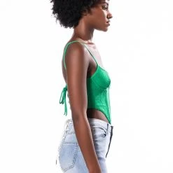 SO SWEET LACE CORSET TOP -helmut shop so sweet lace corset top green 5 5