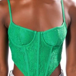 SO SWEET LACE CORSET TOP -helmut shop so sweet lace corset top green 7 7