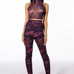 SOMETHING SPECIAL MESH TANK TOP -helmut shop something special mesh tank top purple multi 8 8
