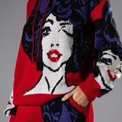 SOUL SEARCHING KNIT HOODIE AND JOGGER SET -helmut shop soul searching knit hoodie and jogger set red 10 10 c1