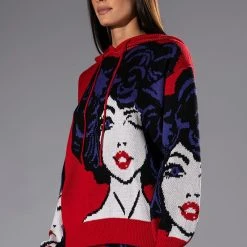 SOUL SEARCHING KNIT HOODIE AND JOGGER SET -helmut shop soul searching knit hoodie and jogger set red 2 2 c1