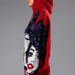 SOUL SEARCHING KNIT HOODIE AND JOGGER SET -helmut shop soul searching knit hoodie and jogger set red 6 6 c1