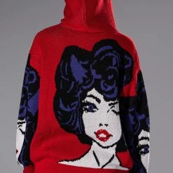 SOUL SEARCHING KNIT HOODIE AND JOGGER SET -helmut shop soul searching knit hoodie and jogger set red 8 8 c1