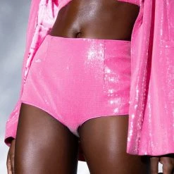 SPARKLE AND SHINE SEQUIN BOOTY SHORT -helmut shop sparkle and shine sequin booty short pink 2 2 c1 c1