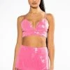 SPARKLE AND SHINE SEQUIN BRALETTE -helmut shop sparkle and shine sequin bralette pink 6 6