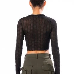 SPOIL YOU LONG SLEEVE COLLARED TOP -helmut shop spoil you long sleeve collared top black 6 6