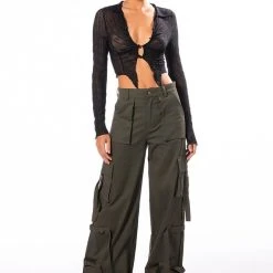 SPOIL YOU LONG SLEEVE COLLARED TOP -helmut shop spoil you long sleeve collared top black 8 8