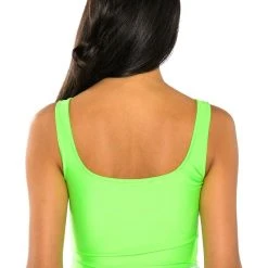 SPOTLIGHT BUCKLE DETAIL NEON CUTOUT CHEEKY BODYSUIT -helmut shop spotlight buckle detail neon cutout cheeky bodysuit neon green 8 8