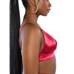 SPRING SATIN BRALETTE -helmut shop spring satin bralette red 5 5