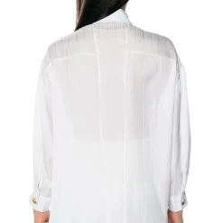 STAY FLY OVERSIZED BUTTON DOWN BLOUSE -helmut shop stay fly oversized button down blouse white 7 7