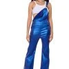 STAY WAVY METALLIC OVERALLS -helmut shop stay wavy metallic overalls blue 1 1