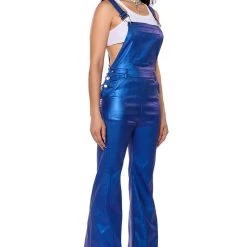 STAY WAVY METALLIC OVERALLS -helmut shop stay wavy metallic overalls blue 3 3