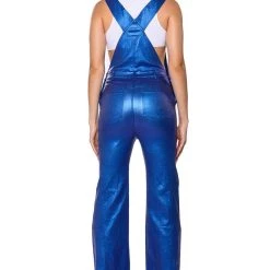 STAY WAVY METALLIC OVERALLS -helmut shop stay wavy metallic overalls blue 6 6