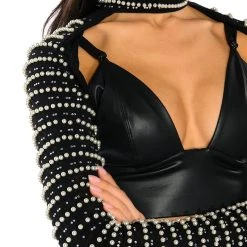 STELLA BEADED ULTRA CROP TURTLENECK LAYERING TOP 15 STELLA BEADED ULTRA CROP TURTLENECK LAYERING TOP -helmut shop stella beaded ultra crop turtleneck layering top black 7 7