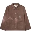 Stüssy SPOTTED BLEACH CHORE JACKET -helmut shop stussyspottedbleachchorejacketbrownm115575 1