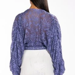 SUMMER DREAMS LACE LONG SLEEVE TOP -helmut shop summer dreams lace long sleeve top purple 5 5