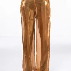 SUN KISSED SHIMMER TROUSER -helmut shop sun kissed shimmer trouser gold 5 5
