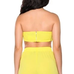 SUNSHINE BABY STRAPLESS CROP TOP -helmut shop sunshine baby strapless crop top yellow 7 7
