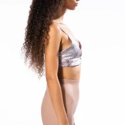 SURE THING TWISTED FRONT BRALETTE -helmut shop sure thing twisted front bralette pink multi 5 5