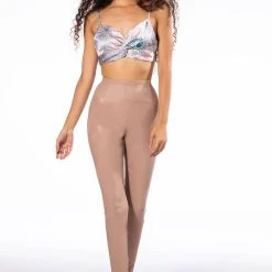 SURE THING TWISTED FRONT BRALETTE -helmut shop sure thing twisted front bralette pink multi 7 7