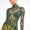 SURVIVOR MESH CAMO BRA AND LONG SLEEVE TOP SET -helmut shop survivor mesh camo bra and long sleeve top set green multi 1 1