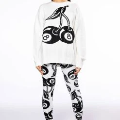 SWEET LUCK SWEATER LEGGING -helmut shop sweet luck sweater legging white black 7 7