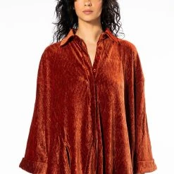 SWEET TALK BUTTON UP -helmut shop sweet talk button up rust 3 3