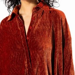 SWEET TALK BUTTON UP -helmut shop sweet talk button up rust 6 6