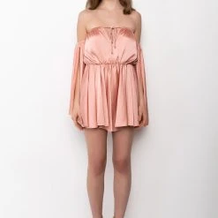 TAKE YOU THERE OFF THE SHOULDER ROMPER -helmut shop take you there off the shoulder romper mauve 7 7
