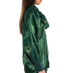 TALULLA TIE NECK LONG SLEEVE BLOUSE -helmut shop talulla tie neck long sleeve blouse green 5 5