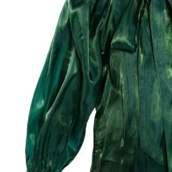 TALULLA TIE NECK LONG SLEEVE BLOUSE -helmut shop talulla tie neck long sleeve blouse green 7 7 c1